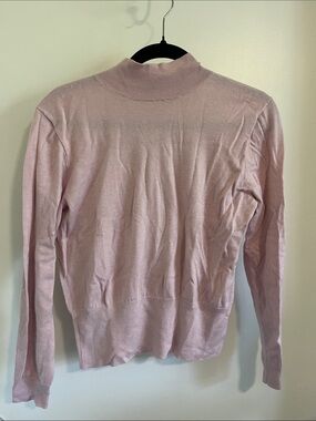 J. Crew Pale Pink Mock Neck Sweater
